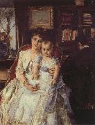 Alfred Stevens Family Scene Spain oil painting artist